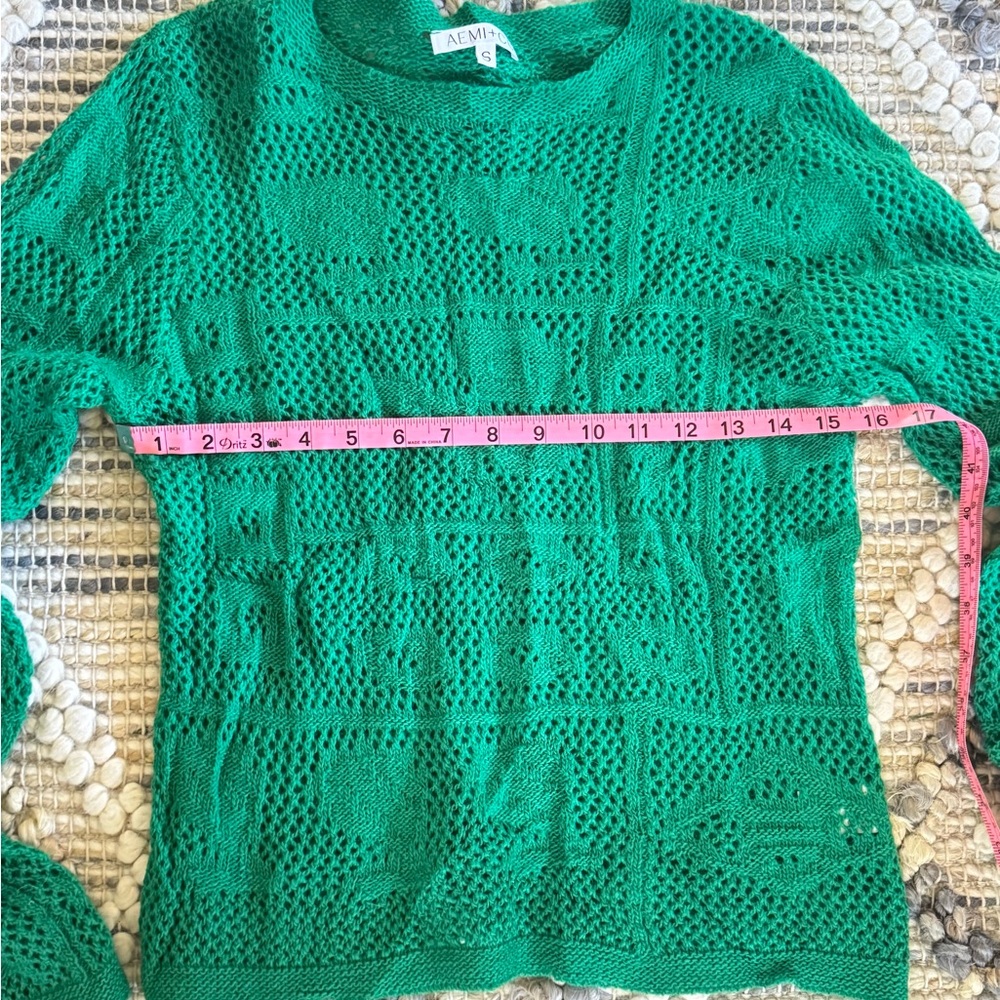 Aemi + Co Lightweight Open Weave Sweater - Picture 3 of 5
